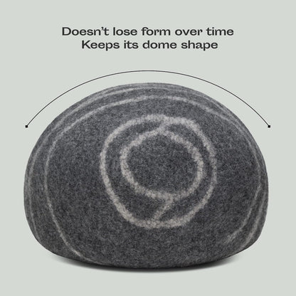 Cat Cave - New Zealand Wool Bed for Indoor Cats (Dark Gray)